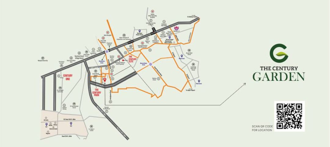 Century Garden Location Map