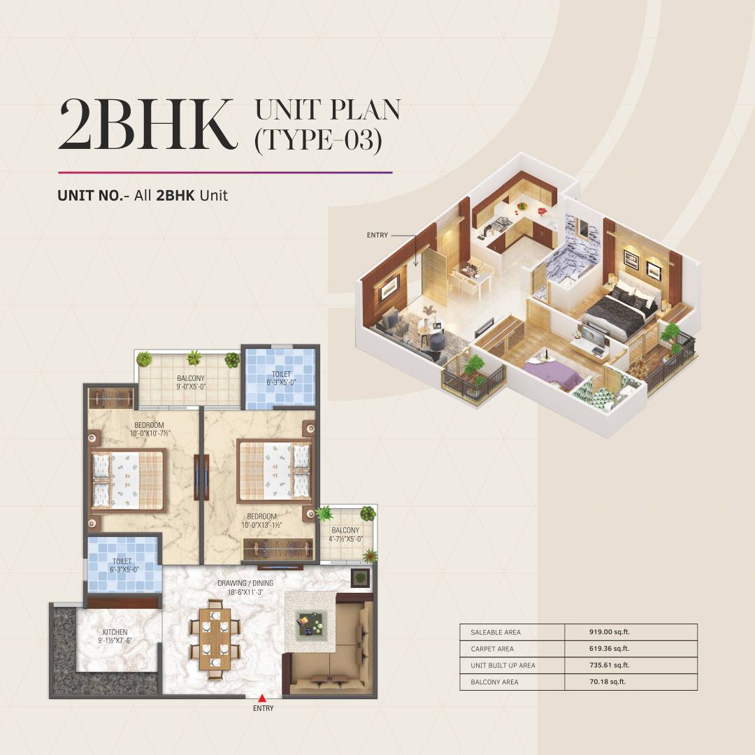 3 BHK Floor Plan